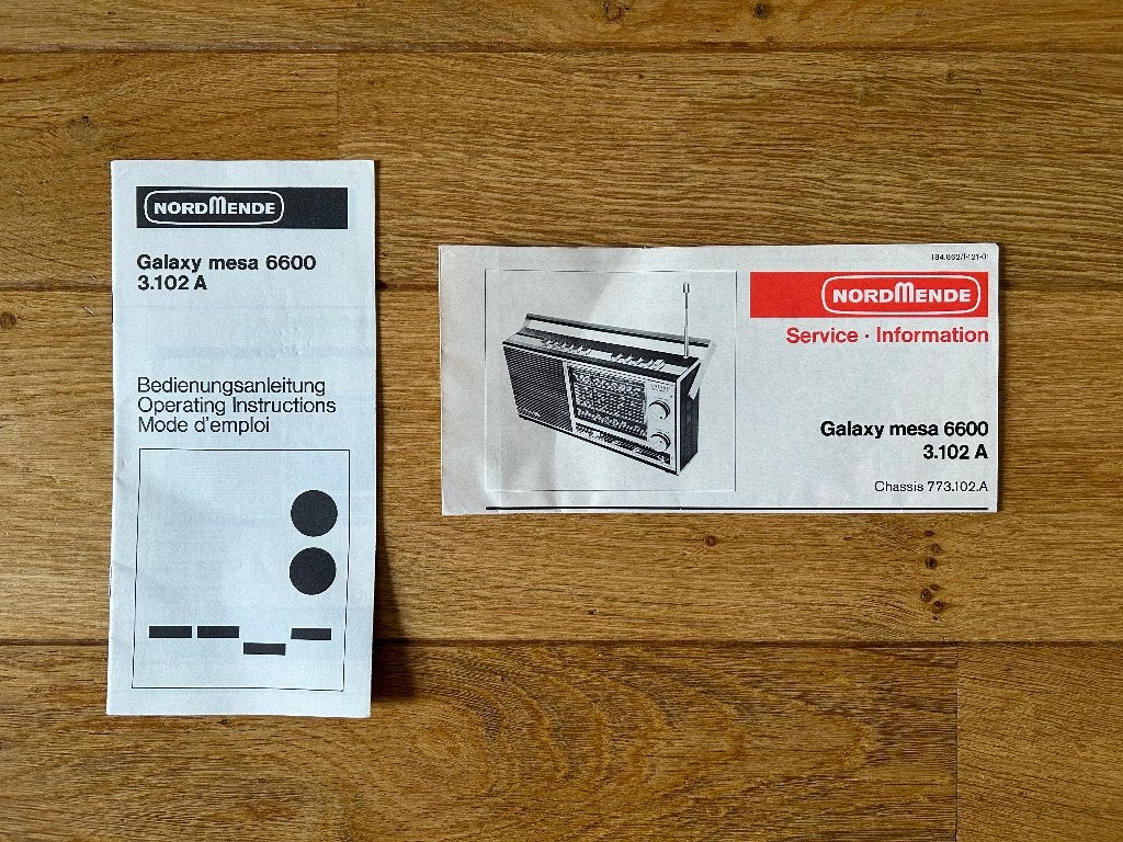 NordMende servicefolder Galaxy mesa 6600, Ophalen of Verzenden, Gebruikt
