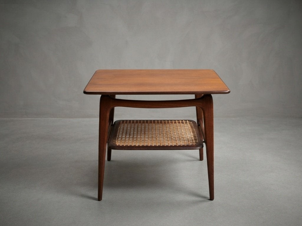 Vintage bijzettafel Louis van Teeffelen, Ophalen, Gebruikt, 55 tot 75 cm, Mid-century