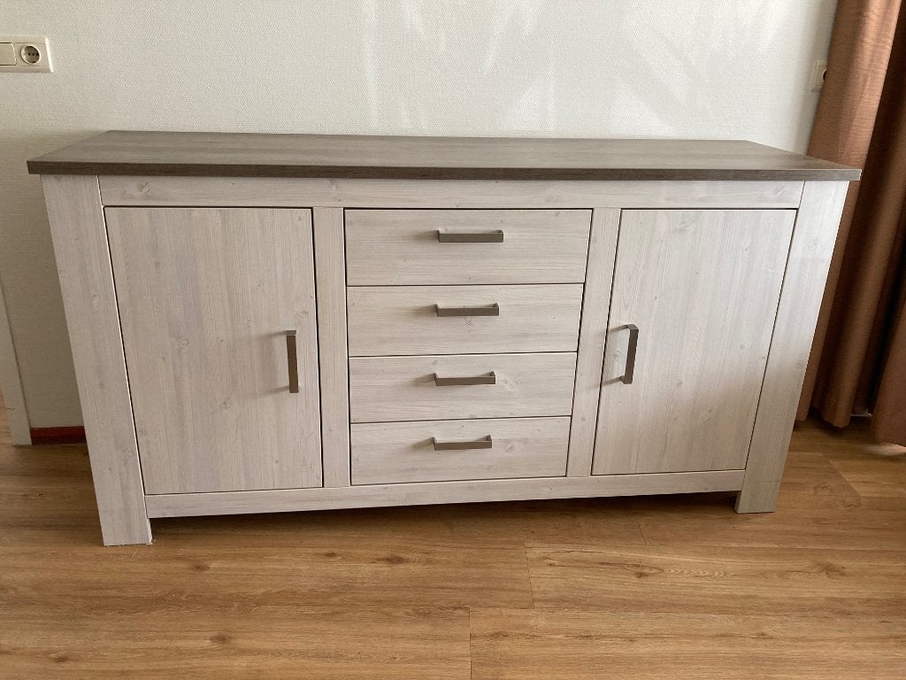 Dressoir - white wash, Ophalen, Overige materialen, Gebruikt, Met deur(en)