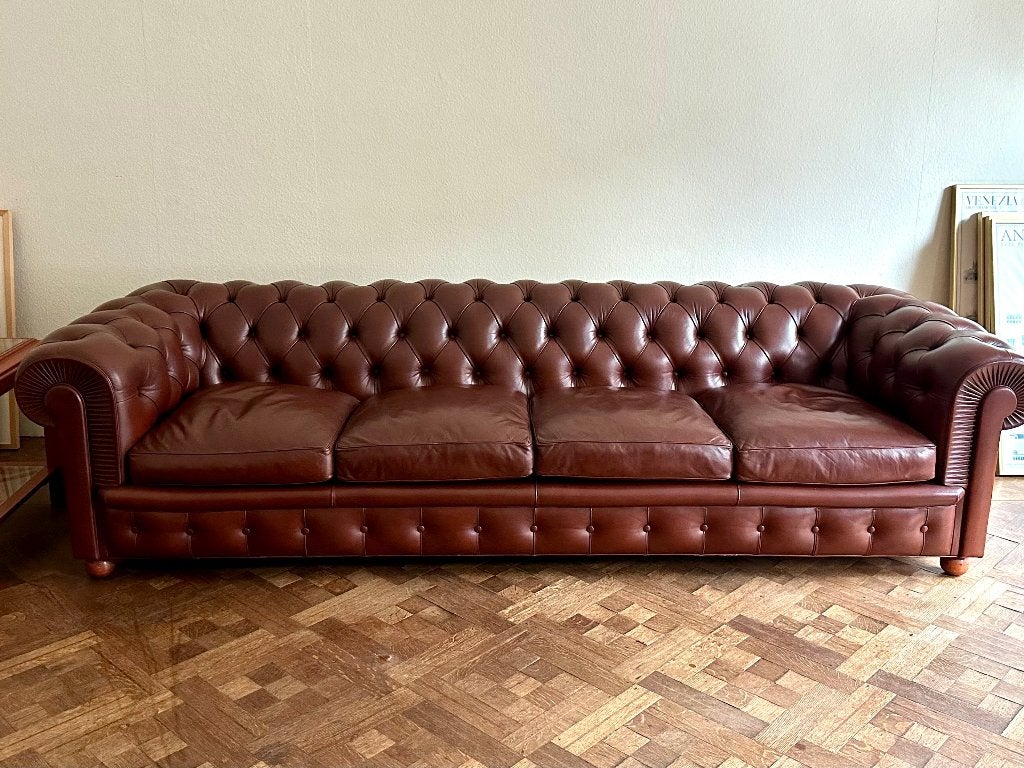 Poltrona Frau 4-zits Chester One sofa, Ophalen, 250 tot 300 cm, 100 tot 125 cm, Klassiek