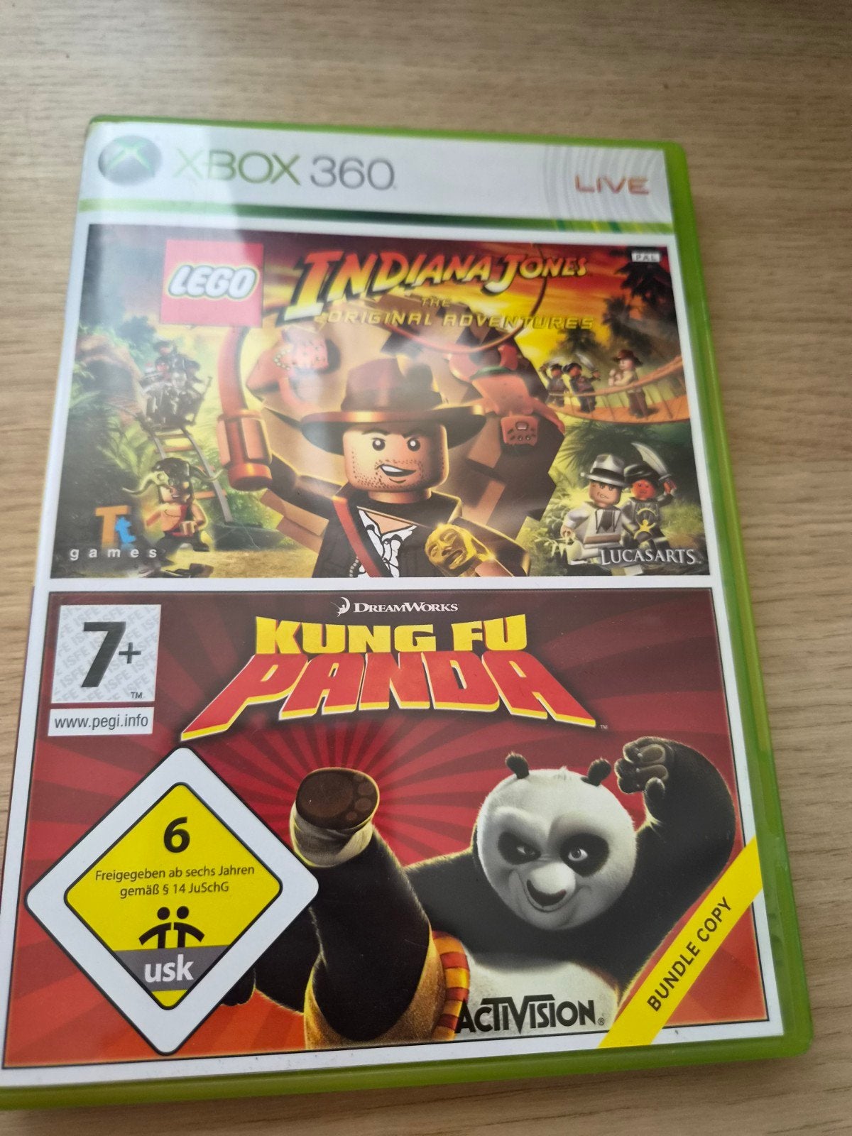 LEGO Indiana Jones & Kung Fu Panda Xbox 360, Avontuur en Actie, Gebruikt, Ophalen of Verzenden, Eén computer