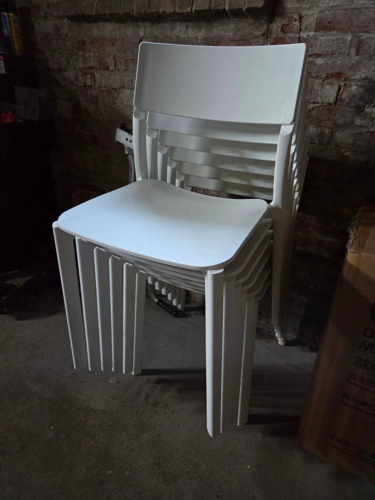 6 witte kunststof IKEA stoelen - Zo goed als nieuw, Ophalen, Kunststof, Wit, Zo goed als nieuw
