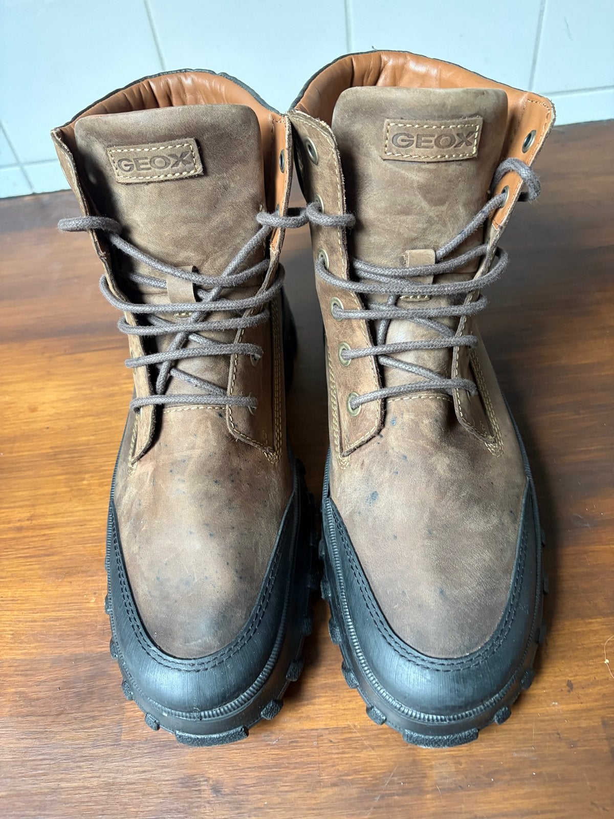 GEOX RESPIRA Heren Boots - Maat 43, Kleding | Heren, Ophalen of Verzenden, Zo goed als nieuw, Bruin, Boots