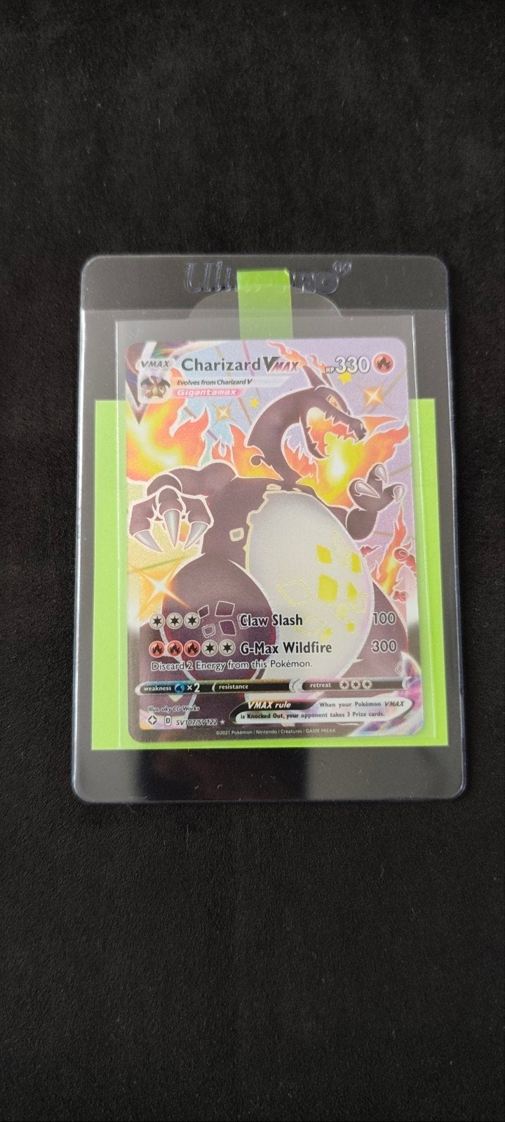 Charizard VMAX SV107/SV122, Hobby en Vrije tijd, Ophalen, Nieuw, Losse kaart, Foil