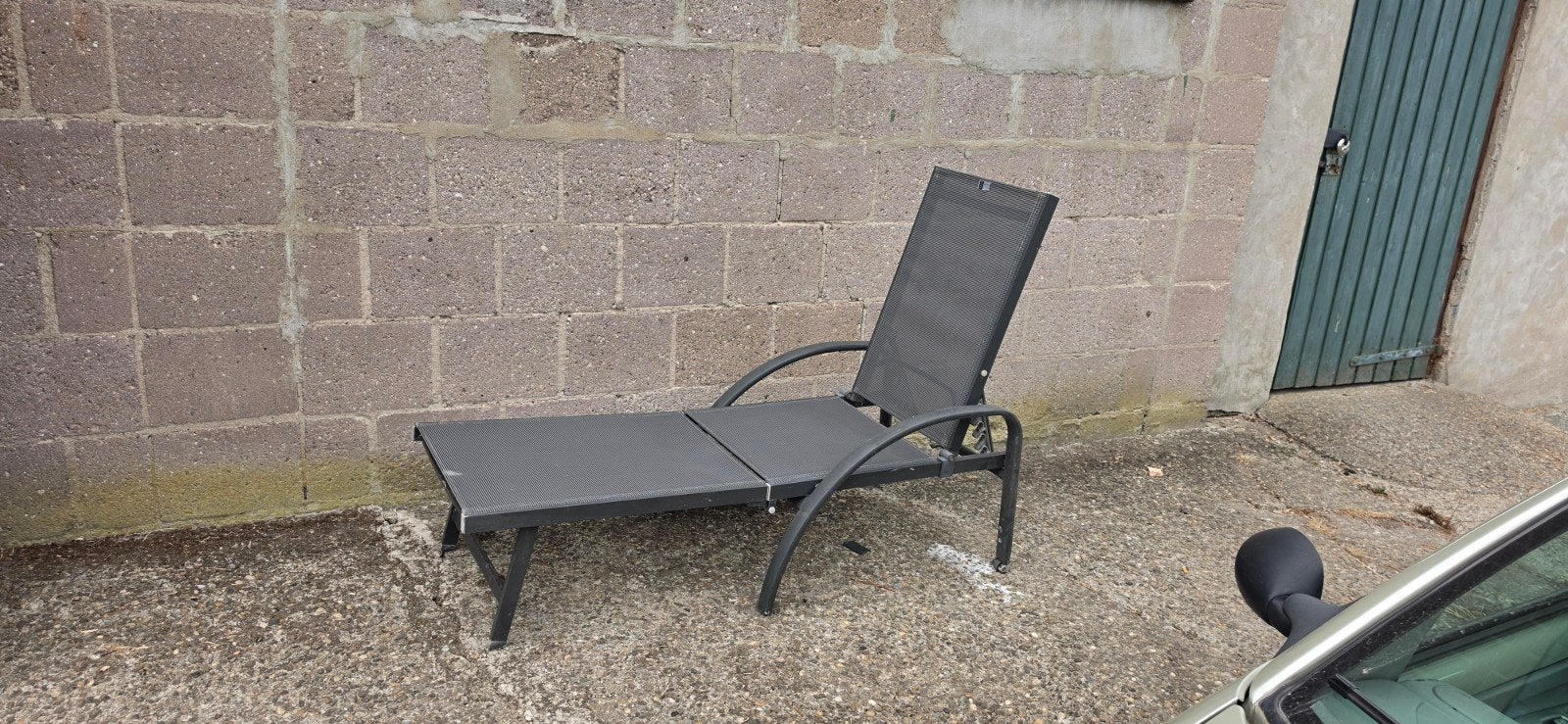 Verstelbaar ligbed - ideaal voor tuin of terras, Ophalen, Gebruikt, Textileen, Verstelbaar