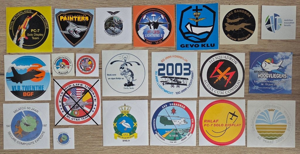 stickers Defensie/Luchtmacht KLu 18, Ophalen of Verzenden, Nieuw, Meerdere stickers