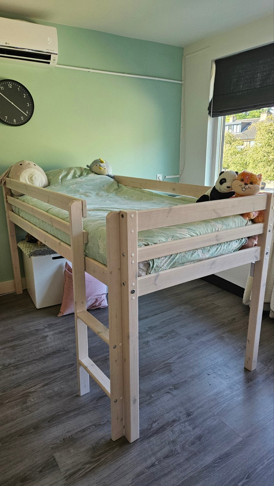 Stevige hoogslaper met matras (80/90 cm), Ophalen, Gebruikt, 90 cm, Eenpersoons