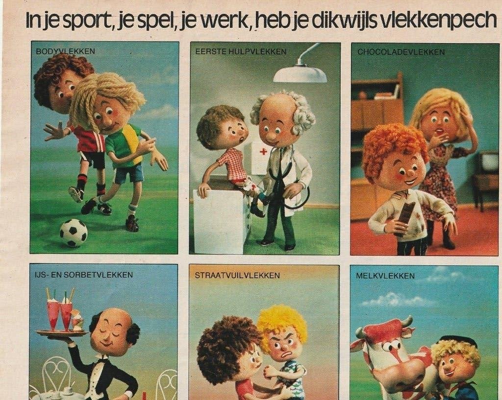 retro reclame 1978 Biotex wasmiddel Nijmegen poppetjes, Verzamelen, Verzenden, Overige typen