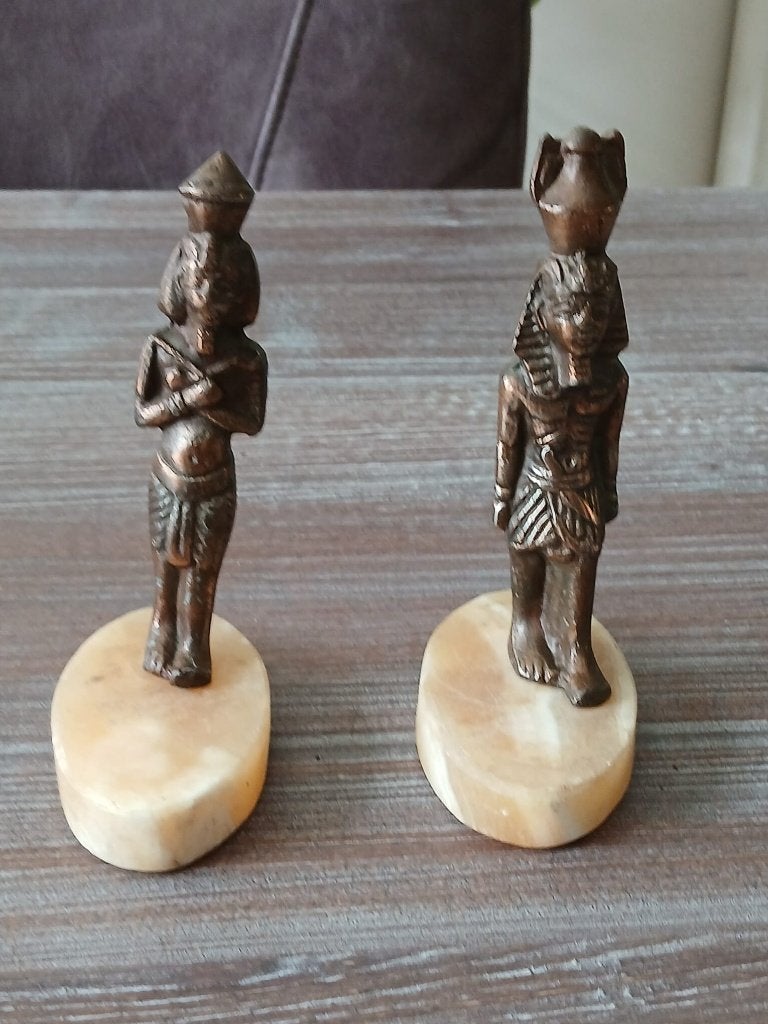 2 Vintage Egyptische beeldjes, Ophalen of Verzenden, Gebruikt, Overige typen
