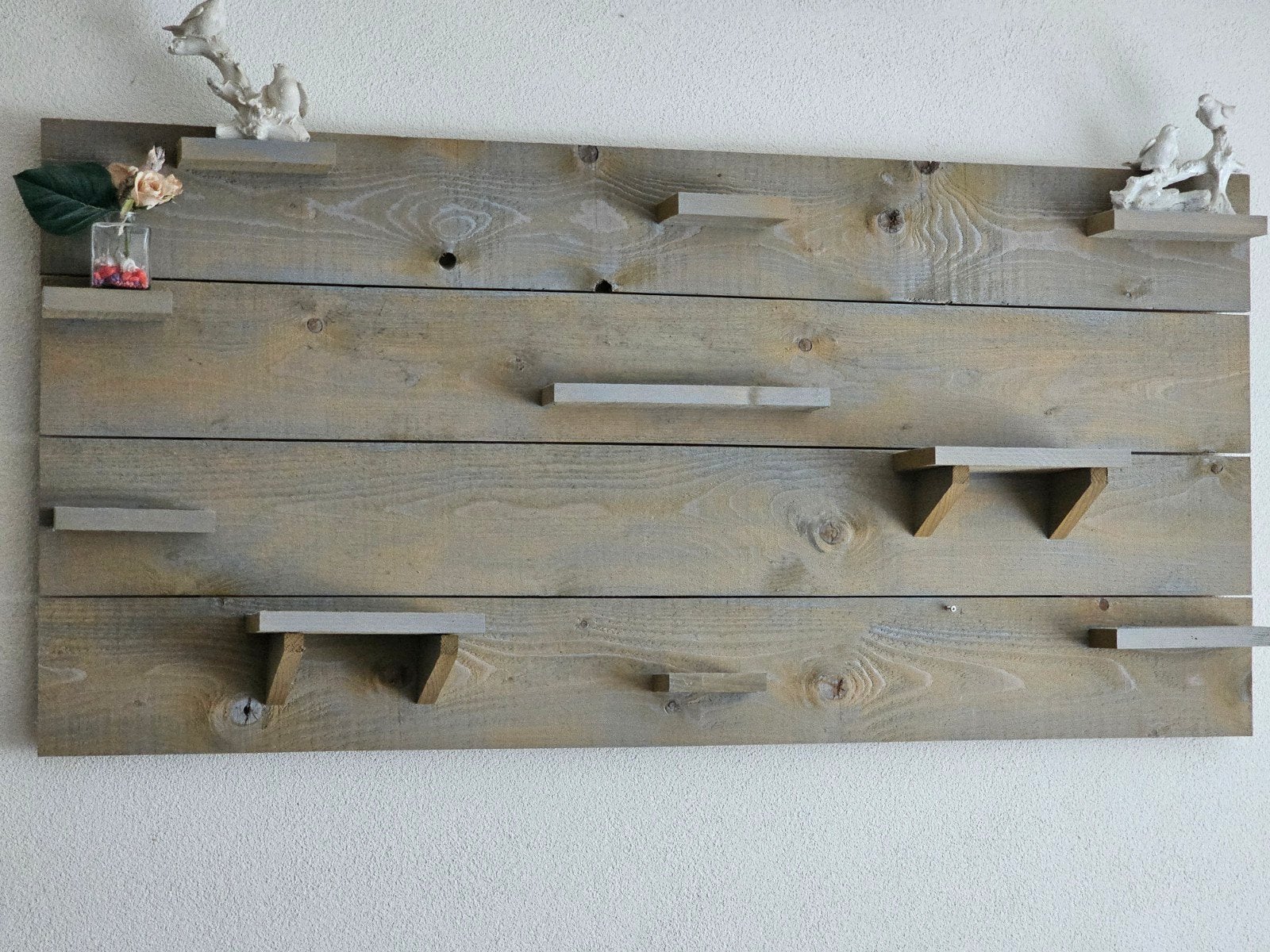 Decoratieve wandplank van gerecycled hout, Ophalen