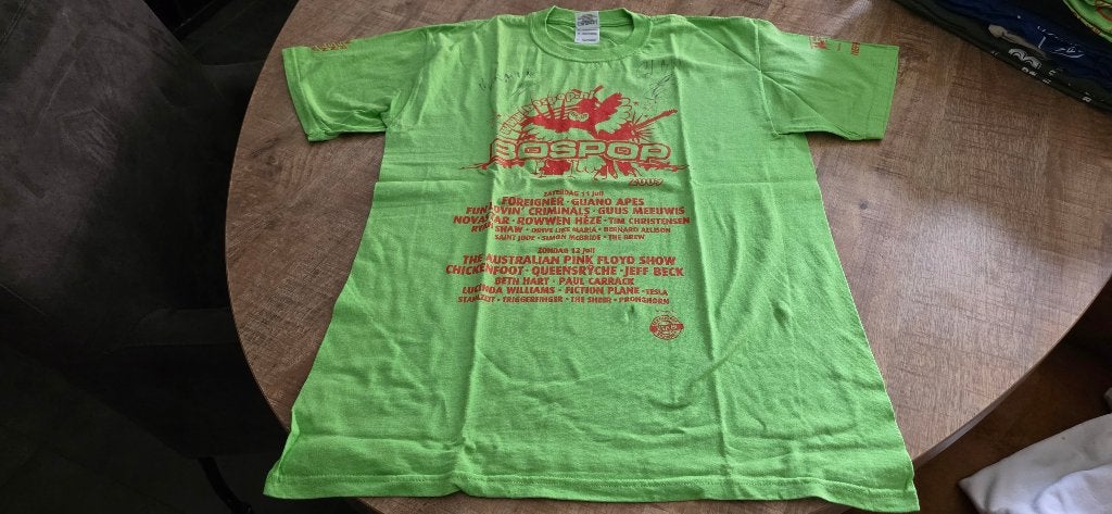 bospop shirt maat M gesigneerd jaar 2009, Ophalen of Verzenden, Gebruikt