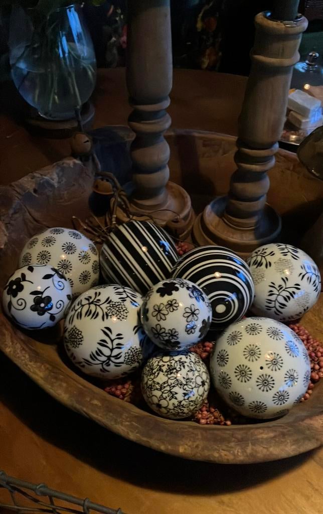 Vintage porseleinen sier ballen, Ophalen of Verzenden, Zo goed als nieuw