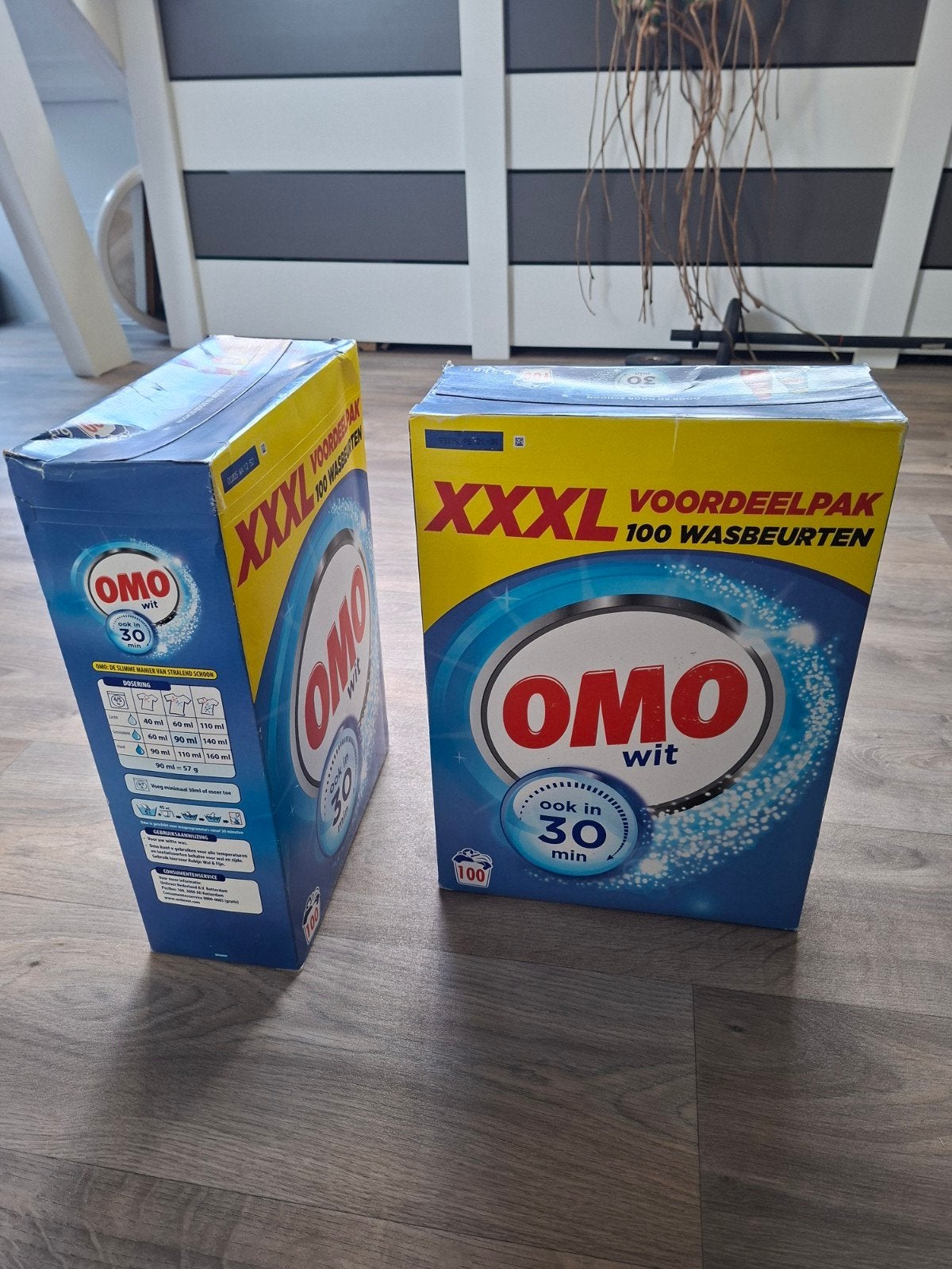 2 pakken OMO waspoeder wit XXXL 100 Wasbeurten 6,5 kg, Ophalen of Verzenden