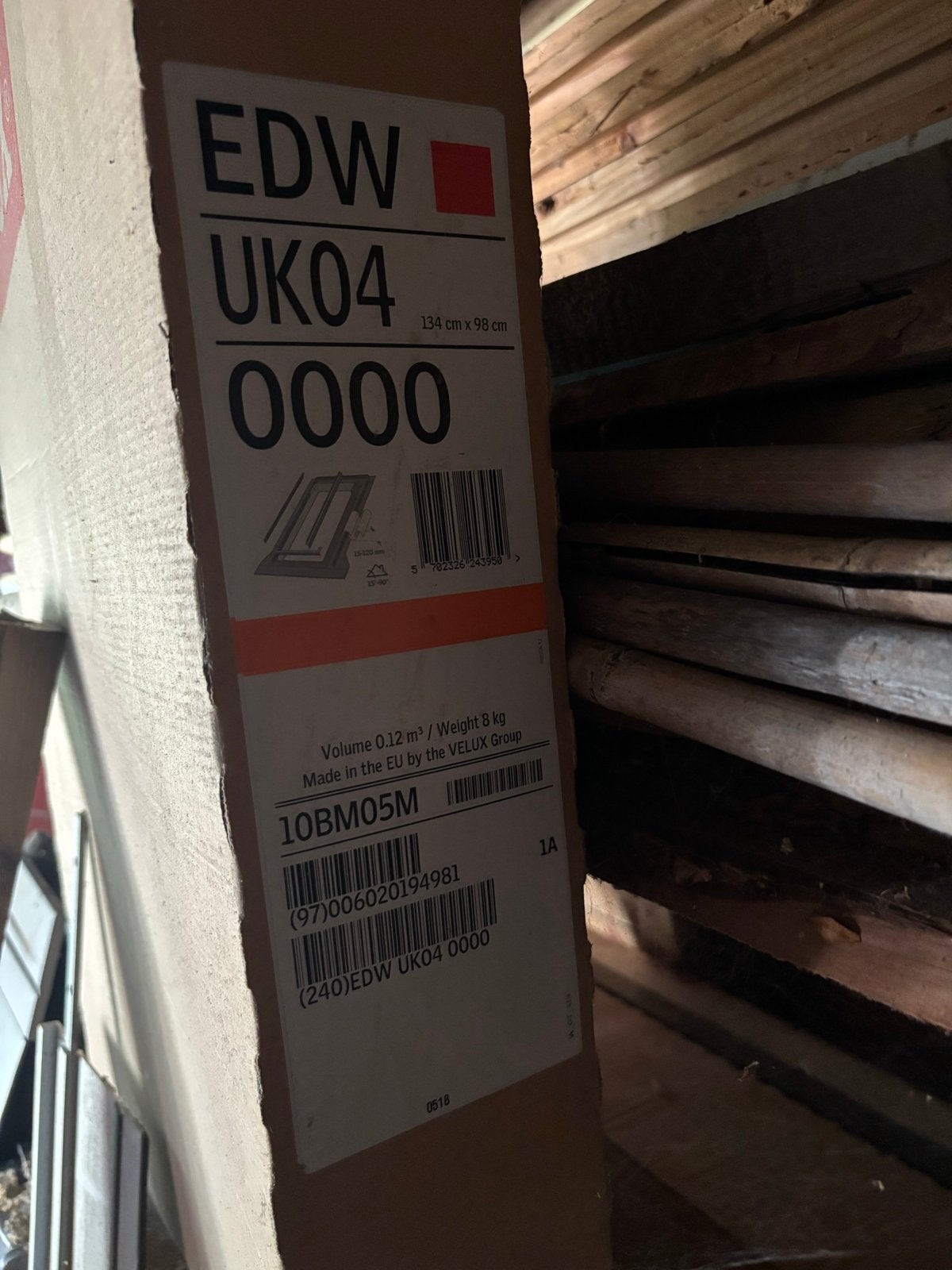 Nieuw en gebruikte Velux Dakraam UK04 - 134 cm x 98 cm, Ophalen, Gebruikt, 80 tot 120 cm, 120 tot 160 cm