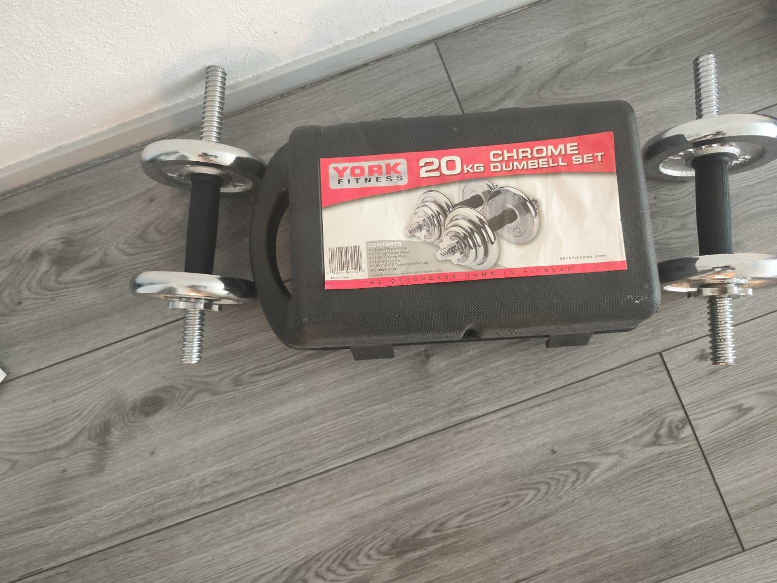 Dumbell set Chrome 20kg, Ophalen, Zo goed als nieuw, Krachtstation