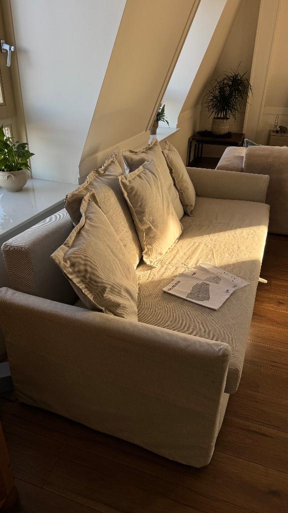 IKEA HOLMSUND slaapbank – beige, Ophalen, Crème, Tweepersoons, 140 cm