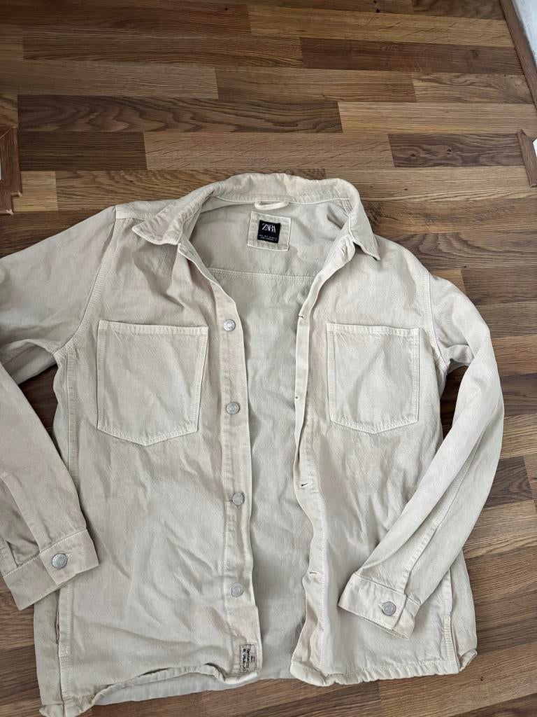 Zara Overshirt Beige Maat L, Ophalen of Verzenden, Zo goed als nieuw, Maat 52/54 (L), Beige