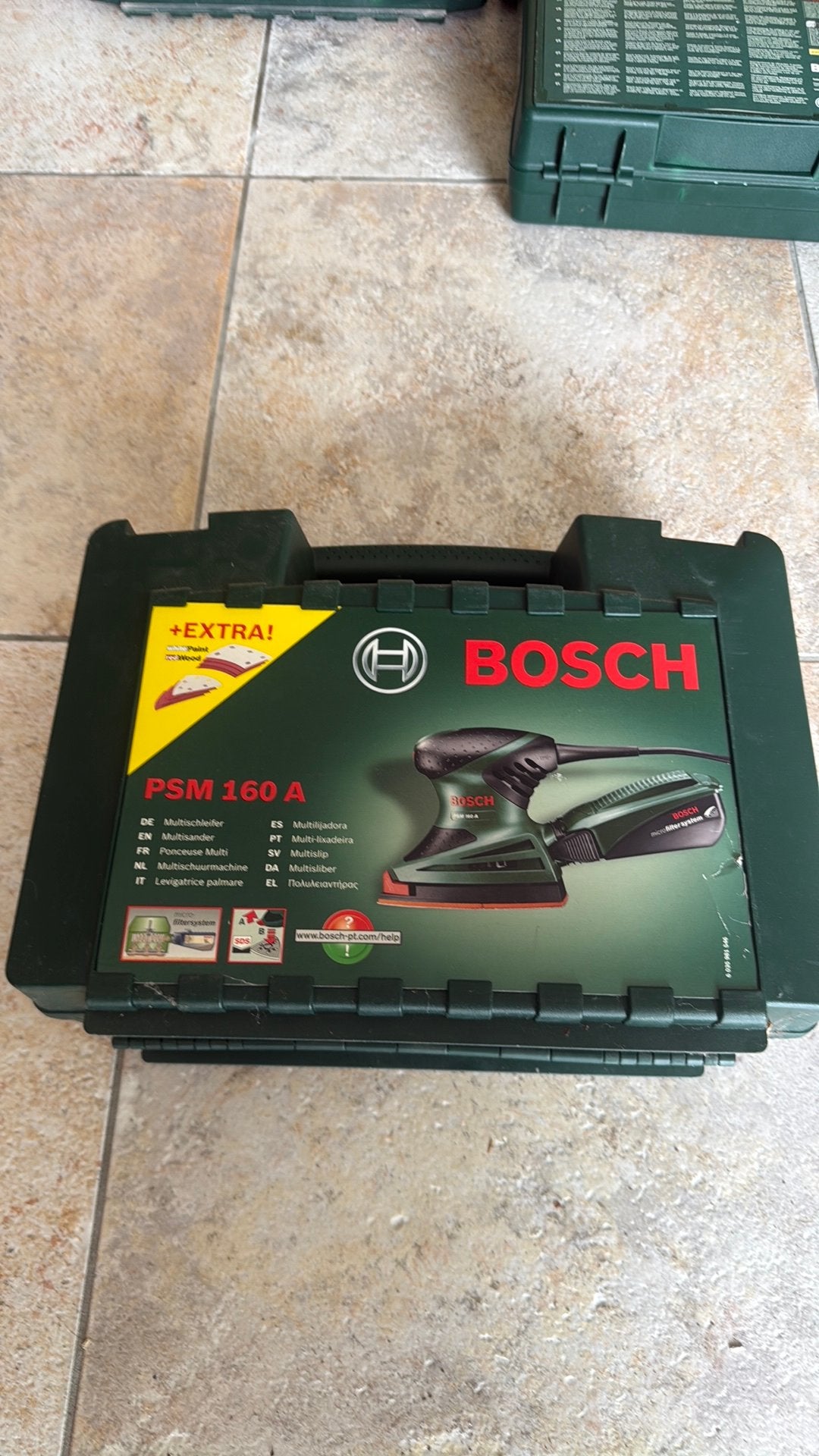 Bosch schuurmachine - PSM 160 A, Verzenden, Gebruikt, Minder dan 600 watt, Vlakschuurmachine