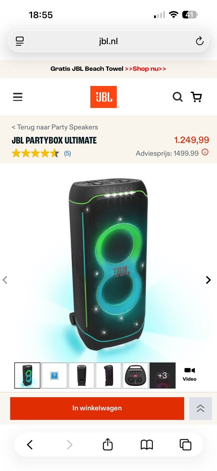 JBL PartyBox Ultimate + PartyCover + 4x JBL EasySing Mics, Audio, Tv en Foto, Luidsprekers, Ophalen, Nieuw, Overige typen, JBL