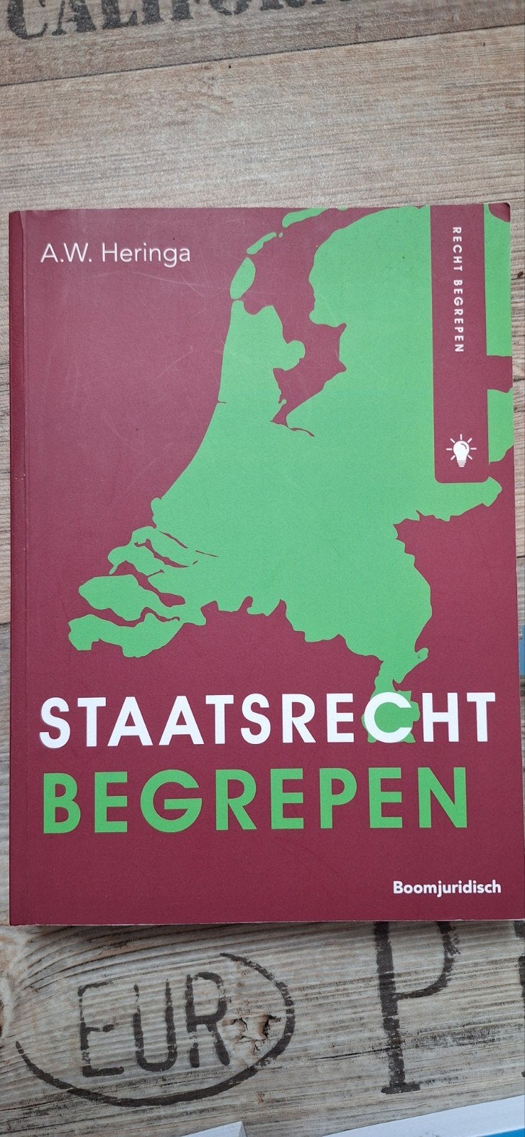 Staatsrecht Begrepen - A.W. Heringa (Boomjuridisch), Boeken, A.W. Heringa, Ophalen of Verzenden, Gamma, WO