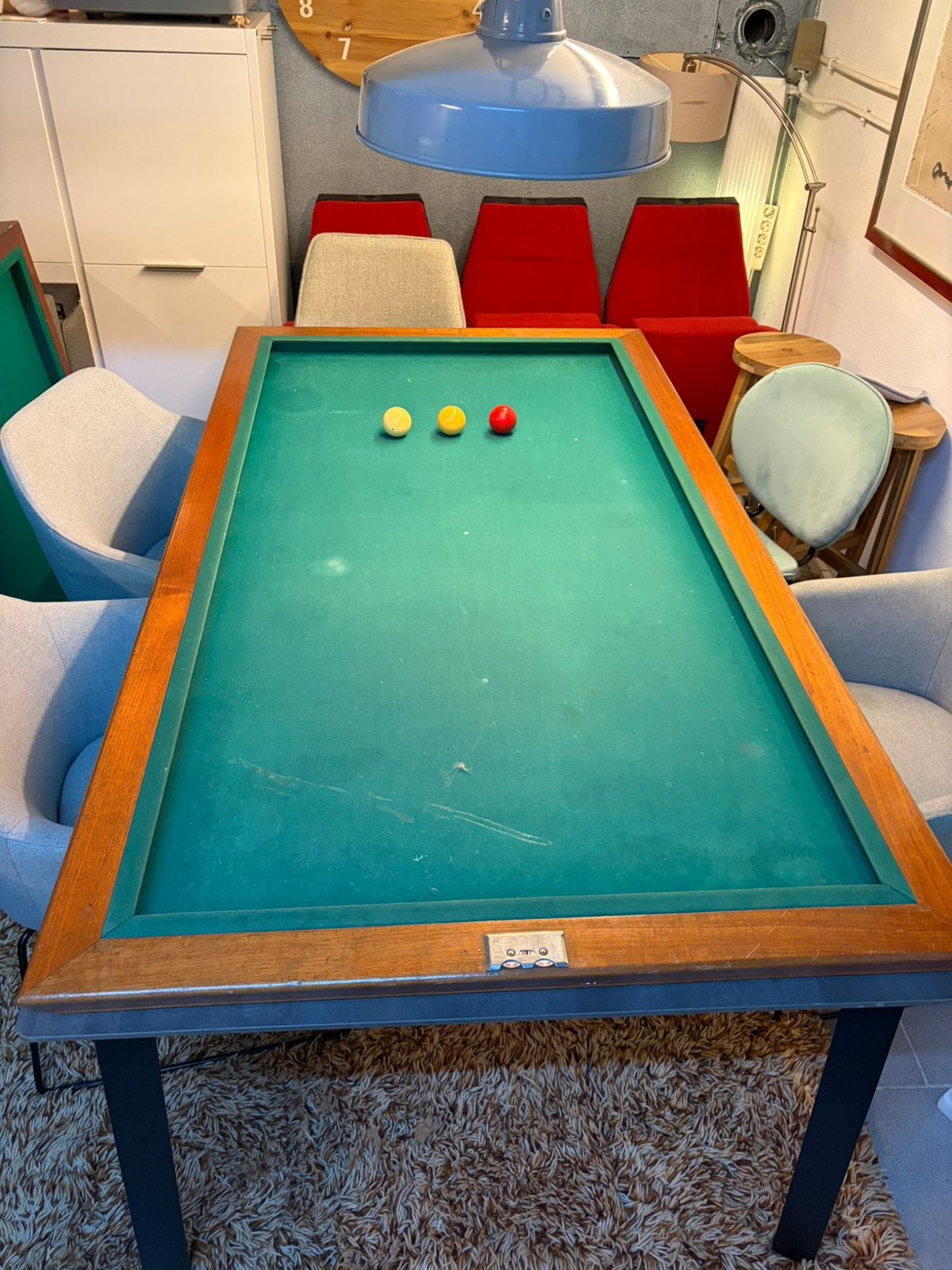 Tafel biljart Homas, Sport en Fitness, Biljarten en Poolen, Ophalen, Zo goed als nieuw, Biljarttafel
