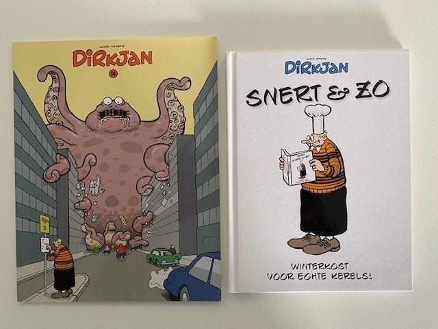 Dirkjan, SC/HC, strip en kookboek voor echte mannen, Meerdere stripboeken, Ophalen of Verzenden, Zo goed als nieuw