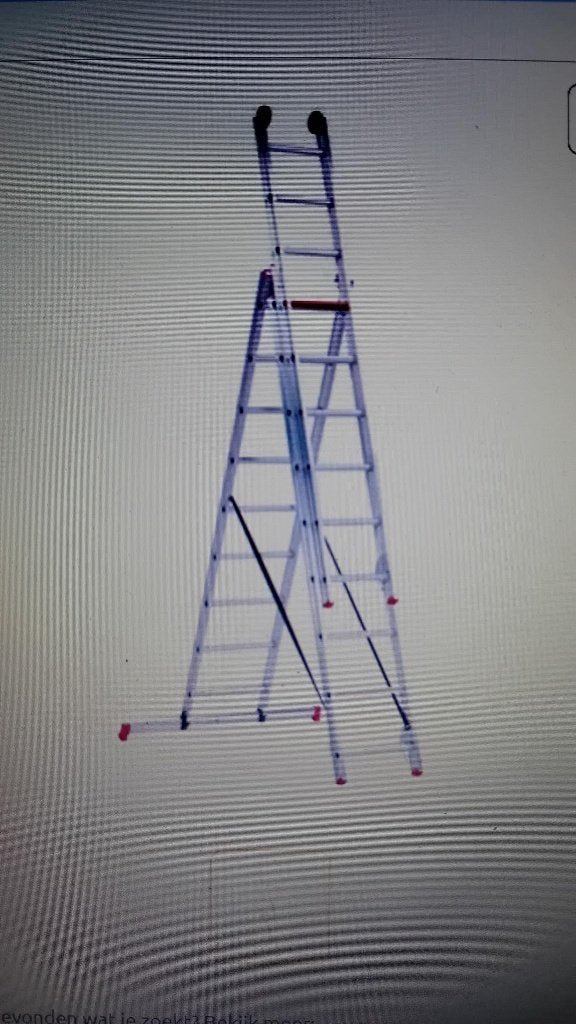Altrex reformladder 3x9 sporten zgan met afstandhouder, Ophalen, Zo goed als nieuw, Ladder, Opvouwbaar of Inschuifbaar