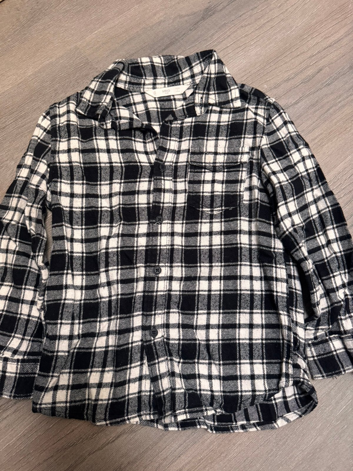 Flanellen overhemd maat 116, Ophalen of Verzenden, Zo goed als nieuw, Jongen, Overhemd of Blouse