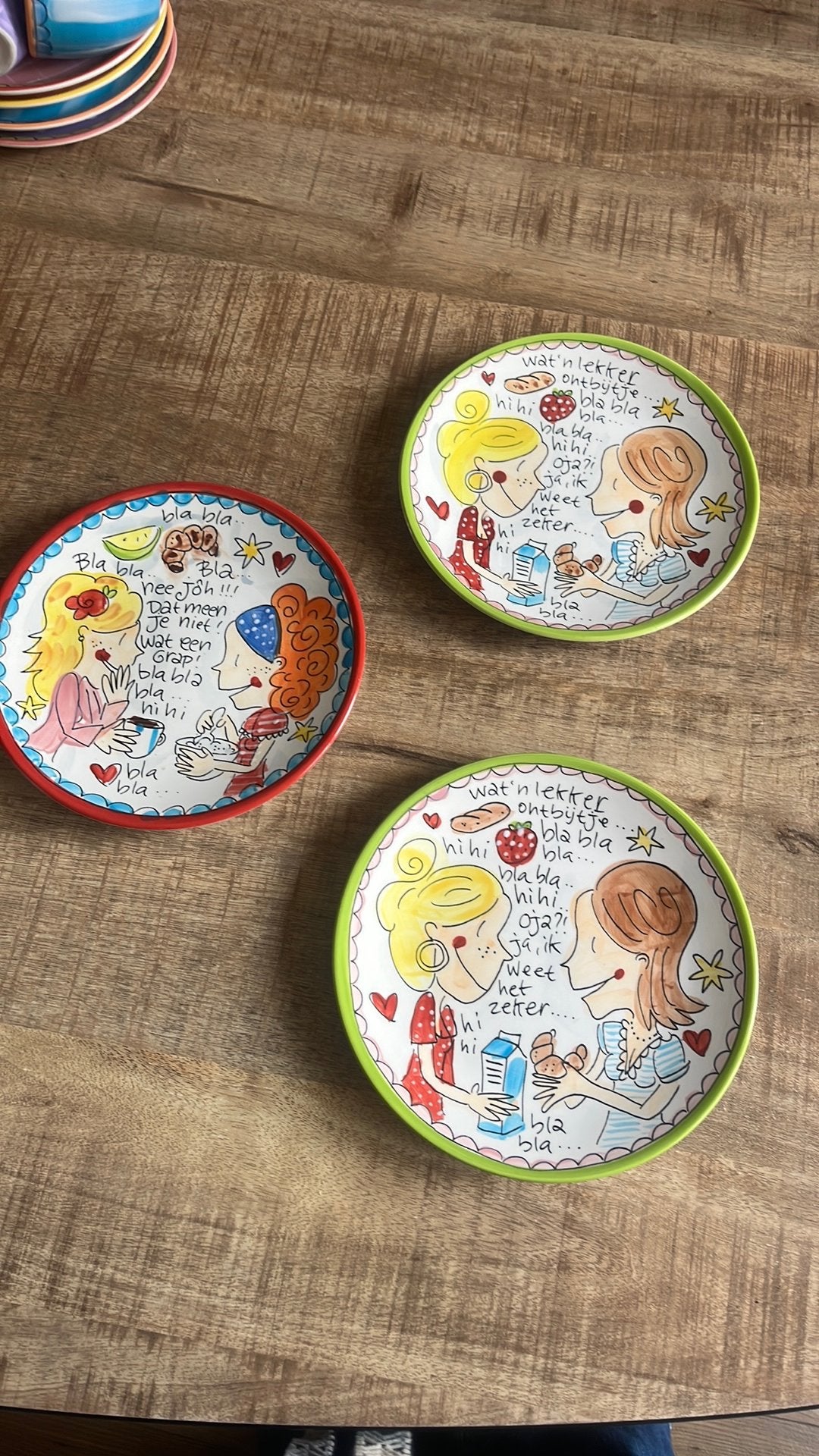 Bordjes blond Amsterdam bla bla  ook per stuk te koop, Ophalen of Verzenden, Zo goed als nieuw, Aardewerk, Bord(en)
