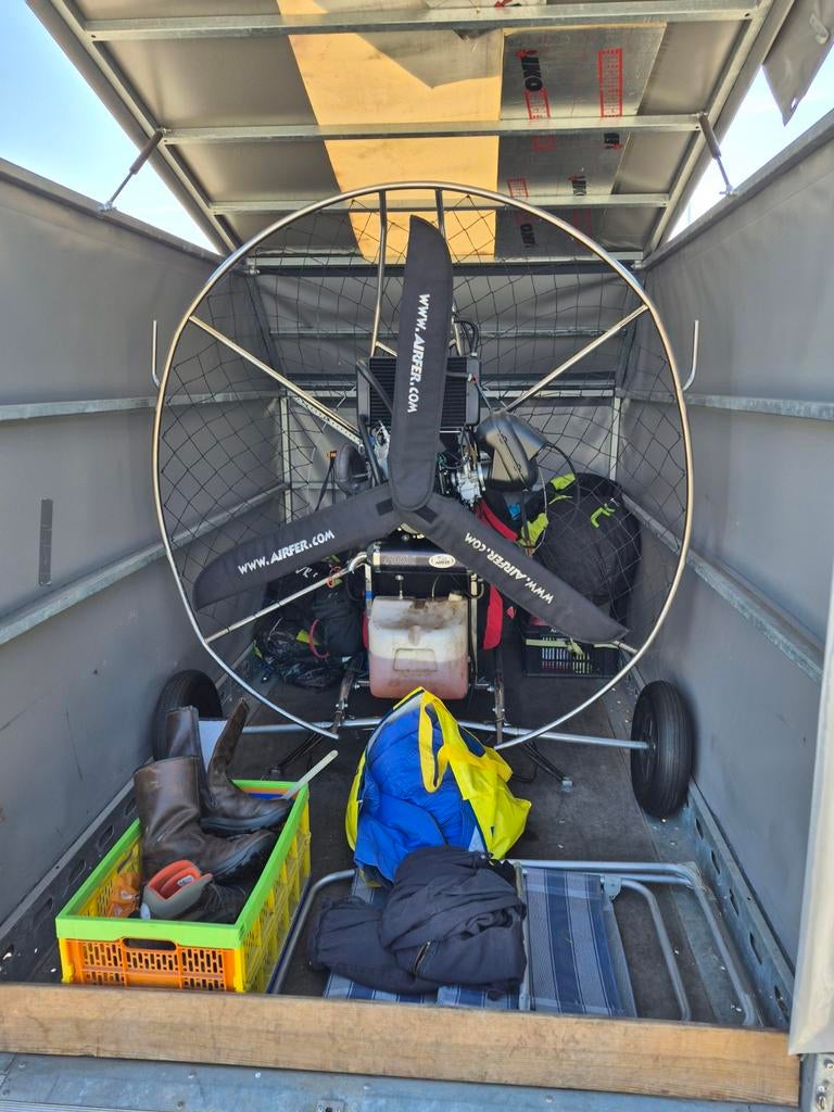 Complete paramotor trike, Ophalen