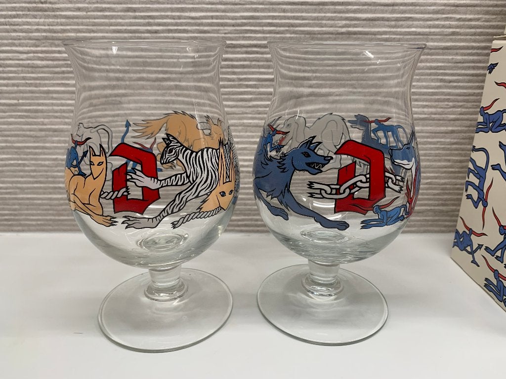 Mooie Collector Duvel glazen Iwan Smit hond en kat, Ophalen of Verzenden, Nieuw, Glas of Glazen, Duvel