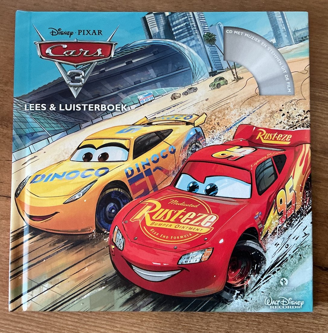 Disney Pixar Cars 3 Lees & Luisterboek met CD, Ophalen of Verzenden, Zo goed als nieuw, 3 tot 4 jaar