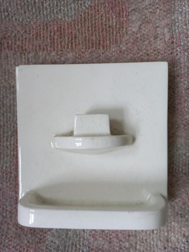 Collectors item vintage keramieke luciferdooshouder jaren30, Ophalen of Verzenden, Toilet
