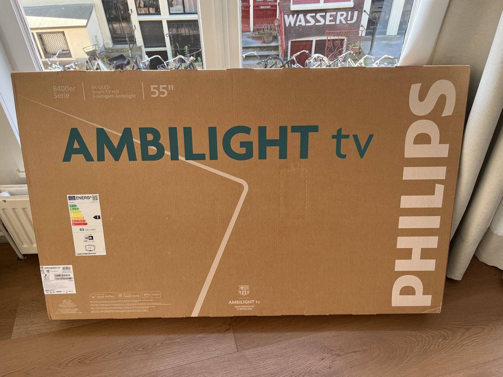 Philips 55 inch 4K QLED Ambilight TV - Nieuw in doos, Ophalen, Philips, QLED, Nieuw