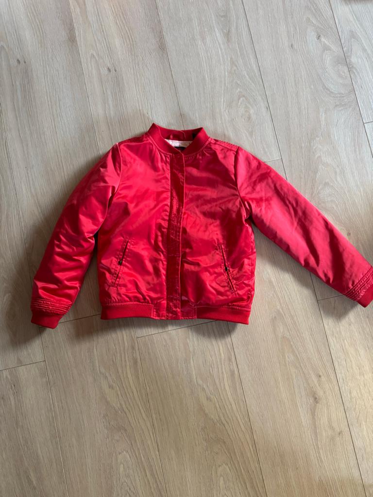 Scotch & Soda rode bomberjack maat 140, Ophalen of Verzenden, Zo goed als nieuw, Meisje, Jas