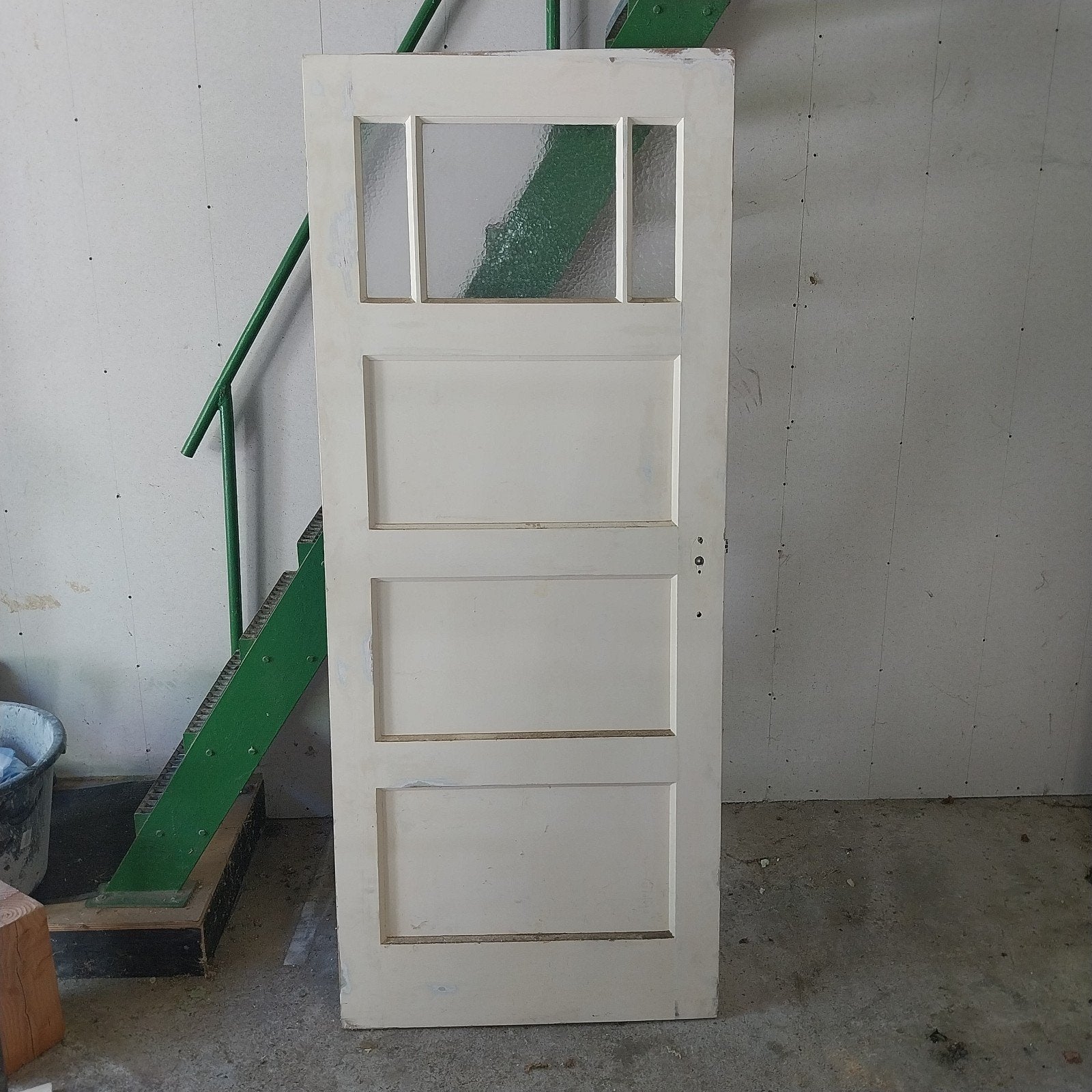 Paneeldeur met glas 201.5 x 83 cm, Ophalen, Gebruikt, 80 tot 100 cm, Binnendeur