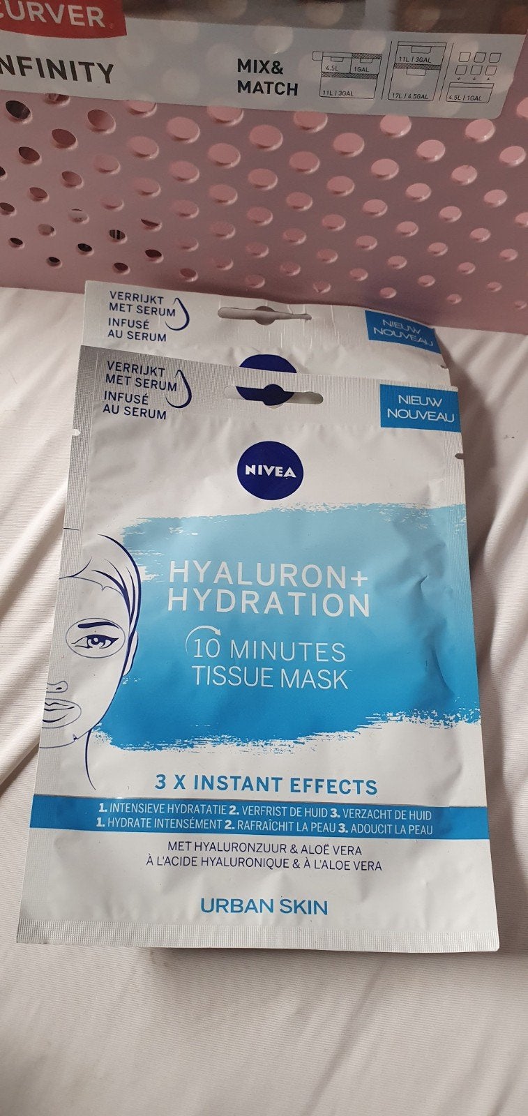 2x Nivea Hyaluron+ Hydration 10 Minuten Tissue Masker, Verzenden