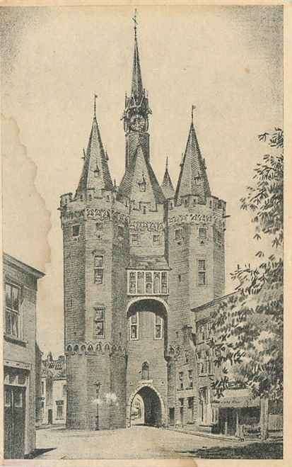 301-141-029 Zwolle Sassenpoort, Ophalen of Verzenden, Voor 1920, Overijssel