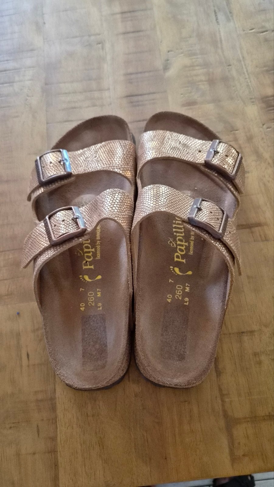 Papillio sandalen bronskleurig - maat 40, Kleding | Dames, Schoenen, Slippers, Bruin, Nieuw, Ophalen of Verzenden