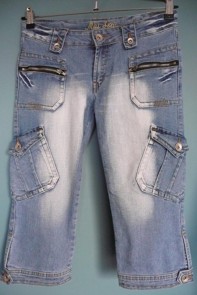 Fletsblauwe driekwart spijkerbroek van Miss Sexy, Maat 38/40 (M), Blauw, Ophalen of Verzenden, Driekwart