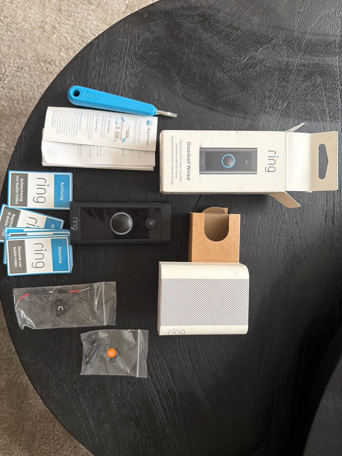 Ring Video Deurbel Bedraad met Chime - Zo goed als nieuw, Ophalen, Zo goed als nieuw, Compleet systeem, Beweging