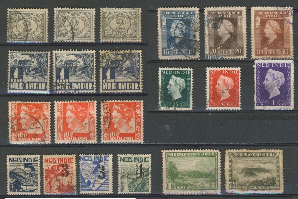 Nederlandsch Ned Indie 1928 enz. Postzegel k-43 jdu, Ophalen of Verzenden, Gestempeld, Nederlands-Indië