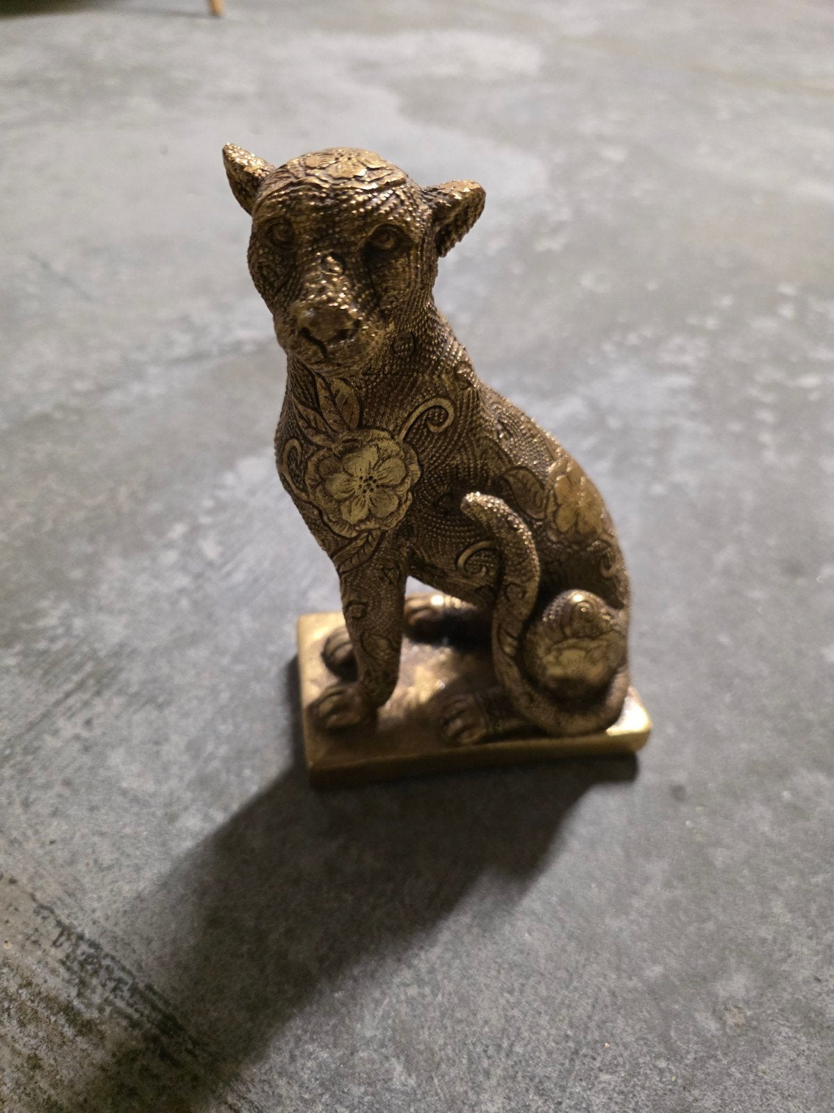 Gouden Panter Beeldje met Glitter, Ophalen of Verzenden, Nieuw, Goud