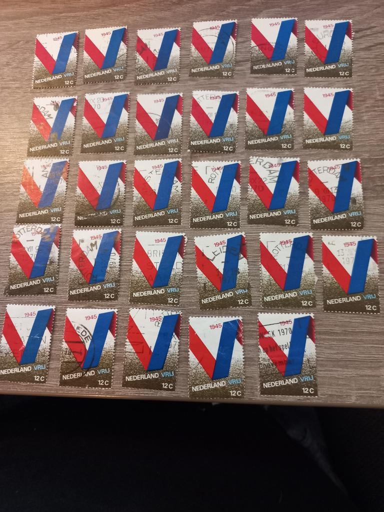 Nederland Vrij 1945 postzegels, Postzegels en Munten, Postzegels | Nederland, Ophalen of Verzenden, Na 1940, Gestempeld