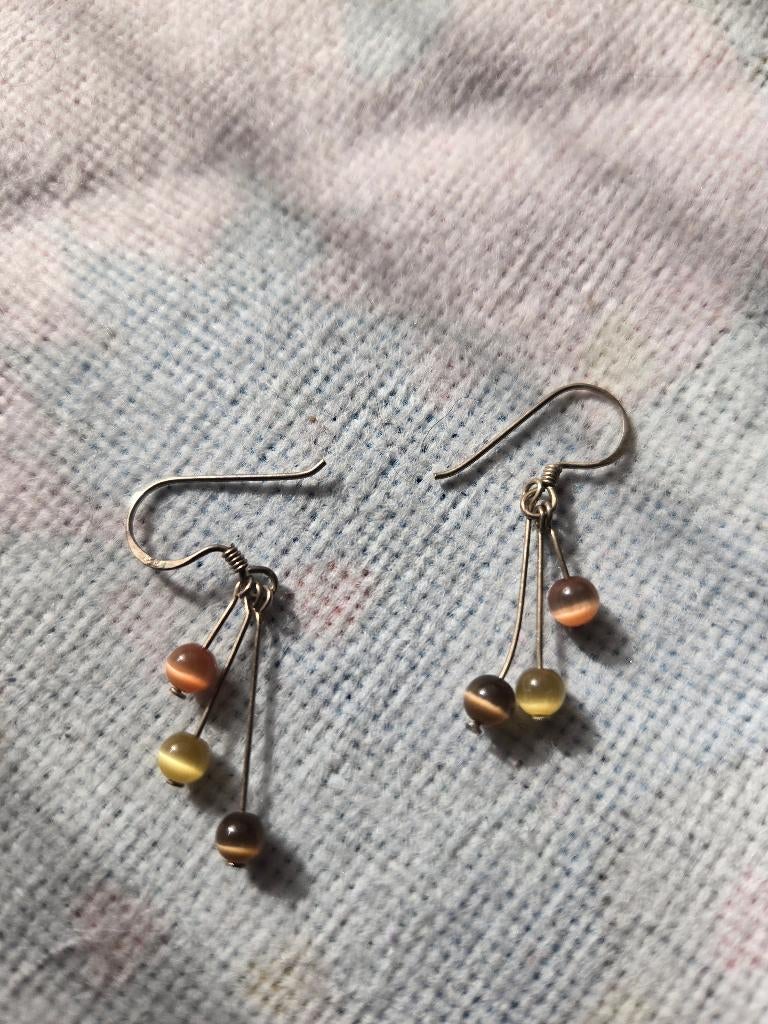 Handmade sterling silver earrings, Verzenden, Zo goed als nieuw, Zilver, Zilver