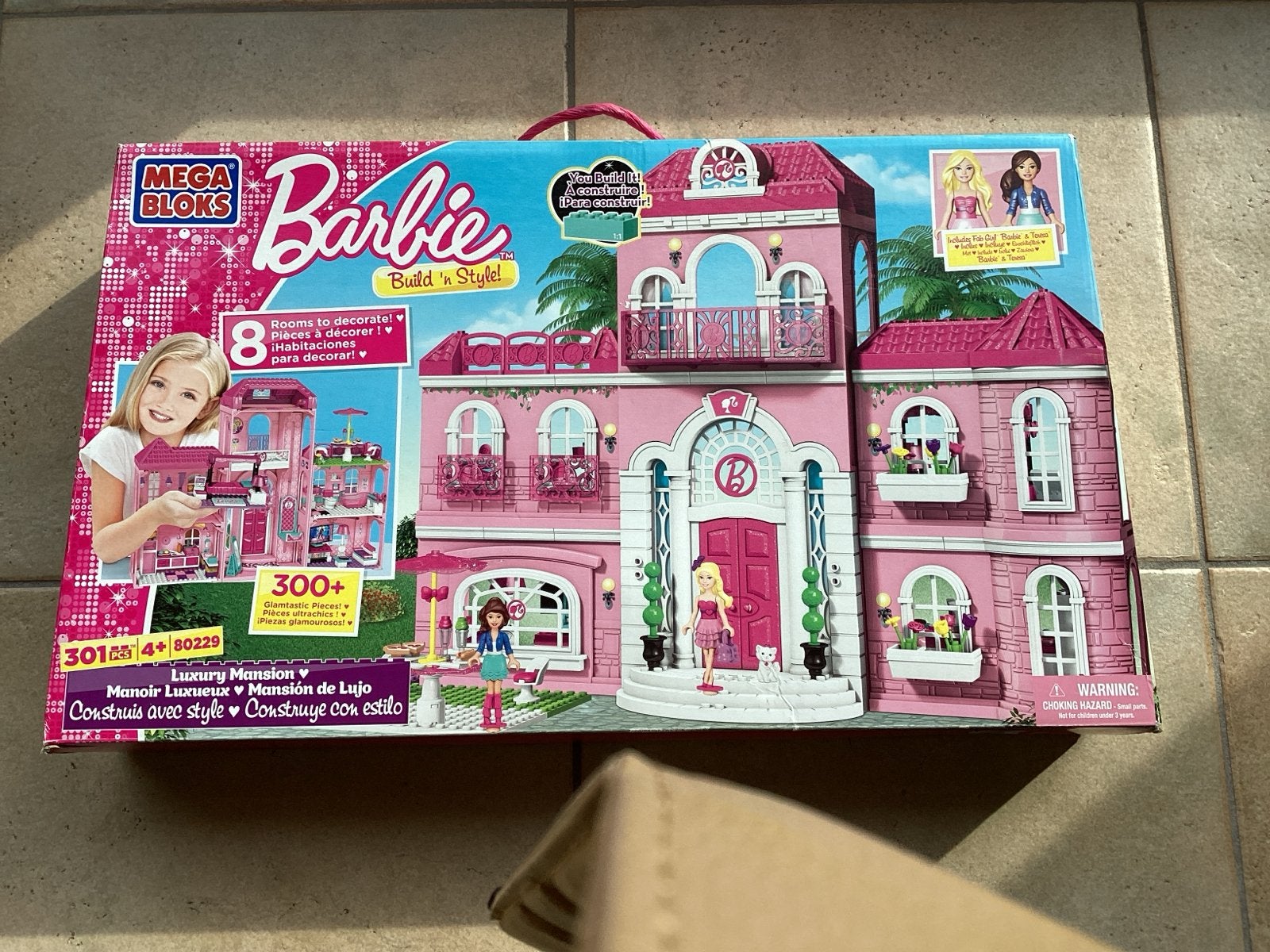 Mega Bloks Barbie Build 'n Style Luxe Landhuis, Ophalen, Zo goed als nieuw, Poppenhuis