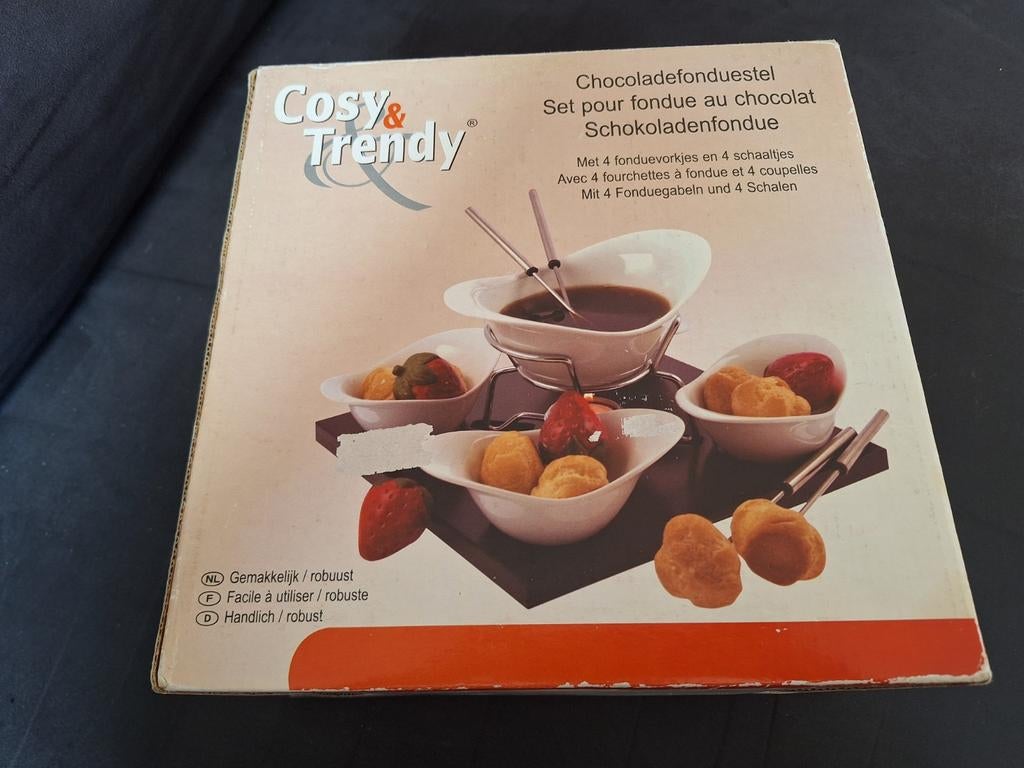 Cosy & Trendy Chocoladefondueset, Ophalen of Verzenden, Nieuw, 4 t/m 7 personen