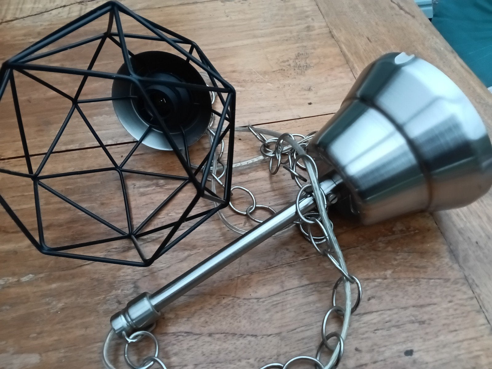 IKEA lamp metaal zwart, Ophalen of Verzenden, Metaal, E27 (groot)