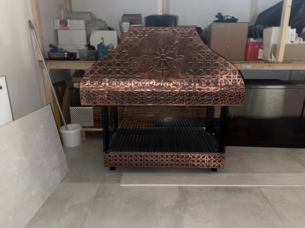 Unieke koperen BBQ/Grill met afzuigkap, Ophalen of Verzenden, Zo goed als nieuw