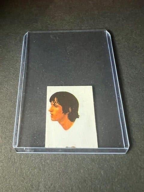 Johan Cruyff Ajax Vanderhout 71/72 voetbal sticker mint, Verzenden, Zo goed als nieuw, Ajax, Poster, Plaatje of Sticker